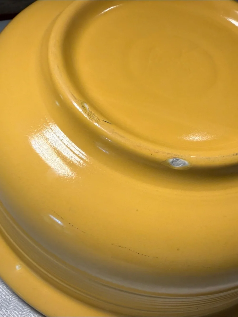 Vintage Fiestaware Yellow Serving Bowl